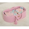 Babyhörnchen für Puppen mit Kissen -  Monde rosa