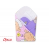 Babyhörnchen mit steife Einlage - Basic Schafe lila-rosa