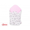 Babyhörnchen mit steifen Einlage - Wolken grau/rosa
