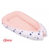 Babykokon - navy blue stars/puderrosa
