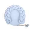 Babykokon / Spielmatte mit Zopfschlange 2 in1 - blau Geflochtene Bettumrandung