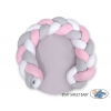 Babykokon / Spielmatte 2 in1 - weiß-rosa-grau