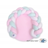 Zopfschlange Babykokon / Spielmatte 2 in1 - weiß-rosa-minze