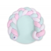 Babykokon / Spielmatte / Bettumrandung 2 in1 - weiß-rosa-minze