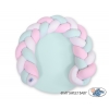 Babykokon / Spielmatte / Bettumrandung 2 in1 - weiß-rosa-minze