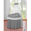 Babykorb mit Rollen Stubenwagen mit Himmel - Little Prince/Princess anthrazit