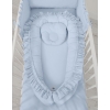 Babynest mit Rüsche - blau