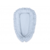 Babynest mit Rüsche - blau
