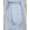 Babynest mit Rüsche - blau