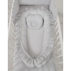 Babynest mit Rüsche - grau
