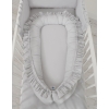 Babynest mit Rüsche - grau