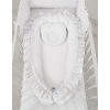 Babynest mit Rüsche - Weiß