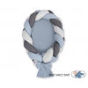 Babynest Geflochten 2 in 1 - pastellblau- grau - anthrazit