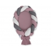 Babynest Geflochten 2 in 1 - pastellviolett- grau - anthrazit