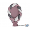 Babynest Geflochten 2 in 1 - pastellviolett- grau - anthrazit