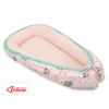 Babynestchen - Eulen creme-minze/puderrosa