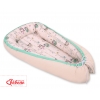 Babynestchen - Eulen creme-minze/puderrosa