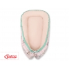 Babynestchen - Eulen creme-minze/puderrosa