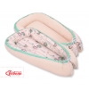 Babynestchen - Eulen creme-minze/puderrosa