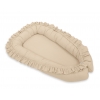 Babynestchen mit Rüsche - beige