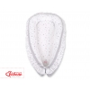 Babynestchen mit Rüsche - Mini Sternchen grau/grau