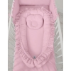 Babynestchen mit Rüsche - rosa