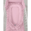 Babynestchen mit Rüsche - rosa