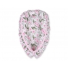 Babynestchen mit Rüsche - rosa Blüten/rosa
