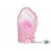 Babyhörnchen mit steife Einlage - Bär mit Schleife rosa