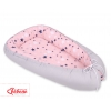 Babynestchen - rosa-blaue Sternen/grau