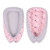 Babynestchen - rosa-blaue Sternen/grau