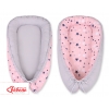 Babynestchen - rosa-blaue Sternen/grau