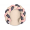 Babynestchen / Spielmatte 2 in1 - beige-altrosa-anthrazit Bettschlange Bettumrandung