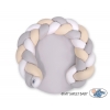 Babynestchen Zopfschlange  / Spielmatte 2 in1 - weiß-beige-grau