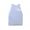 Babyschlafsack - Hängende Herzen blau kariert