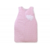Babyschlafsack - Hängende Herzen rosa kariert