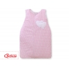 Babyschlafsack - Hängende Herzen rosa kariert