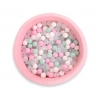 Bällebad 90 x 30 cm Minkystoff mit Bällen 300st - rosa