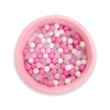 Bällebad 90 x 30 cm Minkystoff mit Bällen 300st - rosa