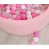 Bällebad 90 x 30 cm Minkystoff mit Bällen 300st - rosa