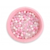 Bällebad 90 x 30 cm Minkystoff mit Bällen 300st - rosa