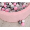 Bällebad 90 x 30 cm Minkystoff mit Bällen 300st - rosa