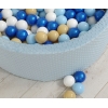 Bällebad 90 x 30 cm Minkystoff mit Bällen 400st - misty blue