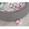 Bällebad aus Minkystoff Höhe 30 cm mit Bällen 200st- dunkelgrau