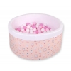 Bällebad aus Minkystoff mit Bällen 200st - Ballerinen rosa