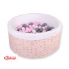 Bällebad aus Minkystoff mit Bällen 200st - Ballerinen rosa