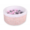 Bällebad aus Minkystoff mit Bällen 200st - Ballerinen rosa