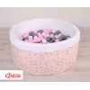 Bällebad aus Minkystoff mit Bällen 200st - Ballerinen rosa