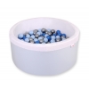 Bällebad aus Minkystoff mit Bällen 200st - blau
