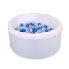 Bällebad aus Minkystoff mit Bällen 200st - blau